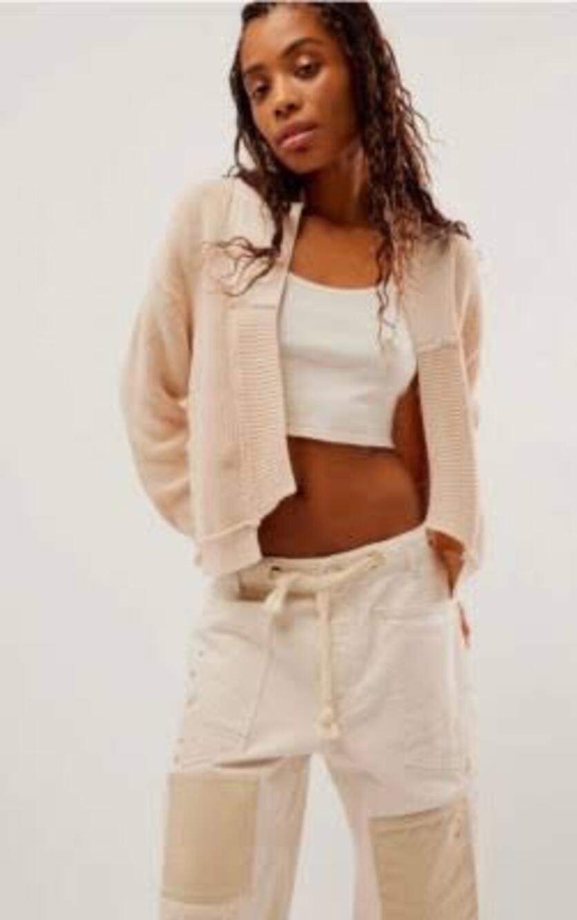 Free People We The Free Worn Thru Surplus Cardi XS
